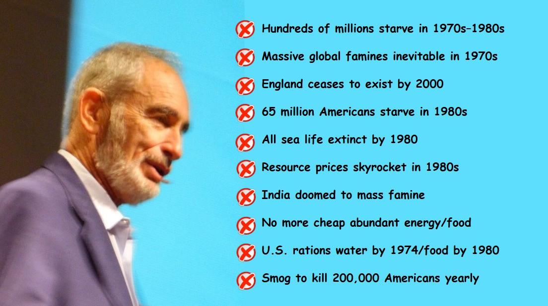 Nostradumbass Award Winner Paul Ehrlich Finally Puts Money Where his Mouth is and Decreases the Population Himself
