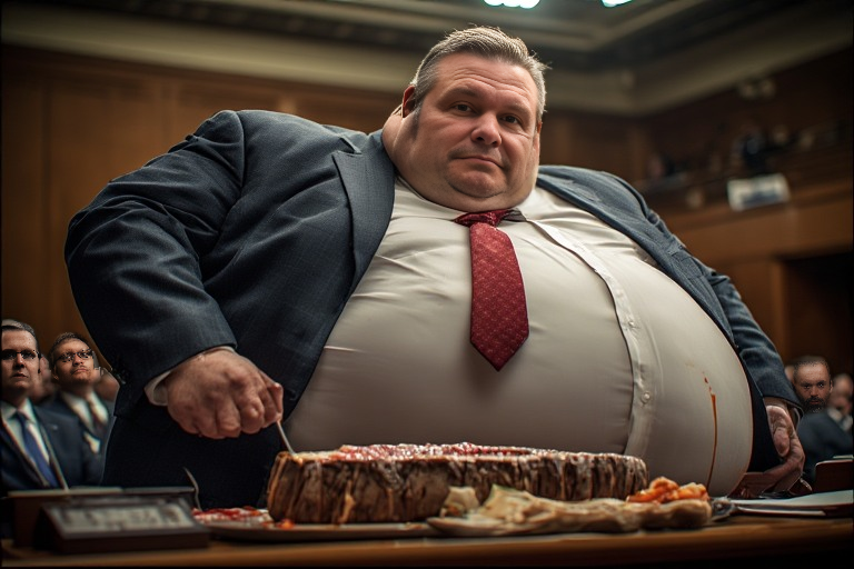 Noticeably Obese Pete Hegseth Denies Personally Eating $15 Million in Steak