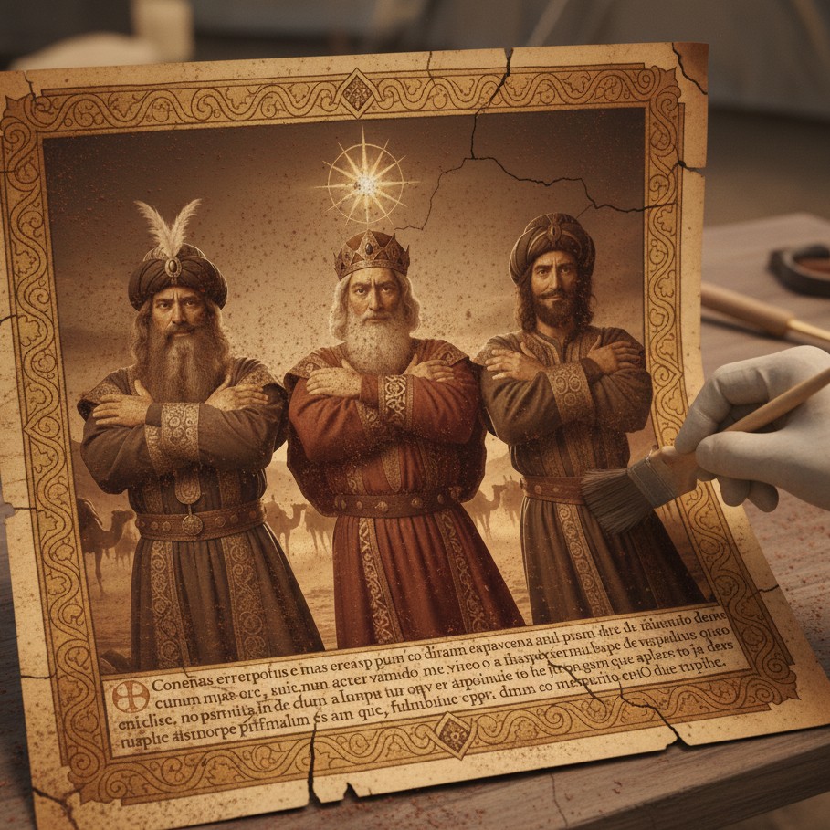Archeologists Uncover New Evidence the 3 Wise Men were Wise to your Act, you Phony